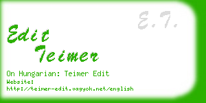 edit teimer business card